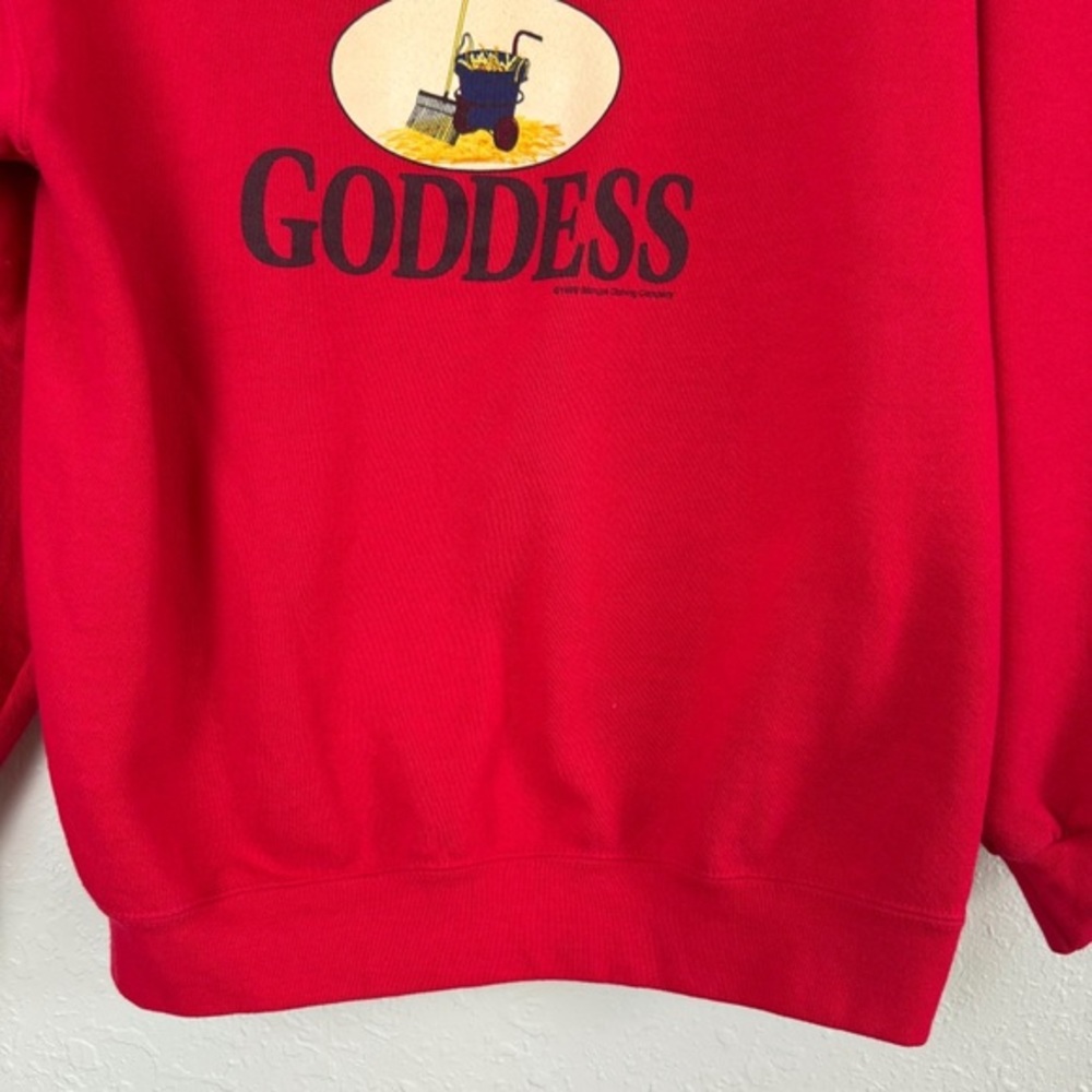 Vintage Lee Barn Goddess heavyweight red sweatshirt 90s M - Picture 4 of 10